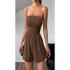 Women S Leopard Print Strapless Romper Summer Fashion Plus Size Vacation