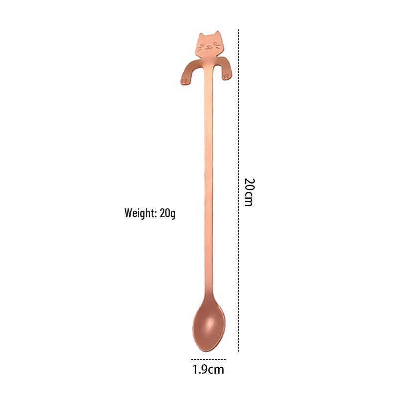304 Stainless Steel Cat-Shaped Coffee Stirring Spoon