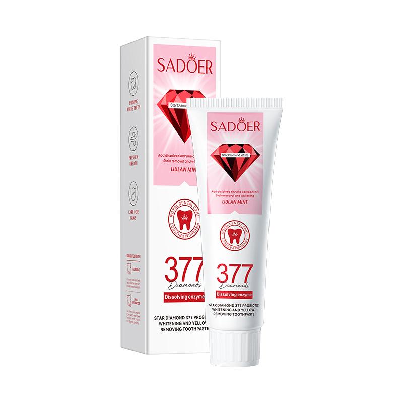 Peppermint refreshing gum care toothpaste, naturally freshens breath and whitens teeth.
