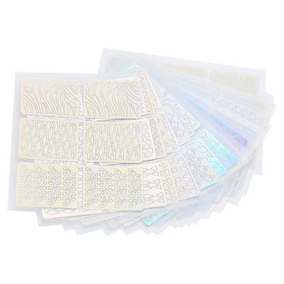 24 Sheet Hollow Nail Art Adhesive Sticker Fashionable Nail DIY Decal Decoration Set