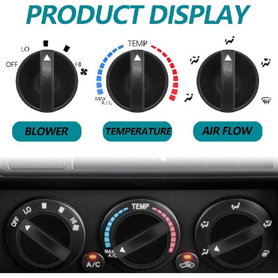 Tacoma HVAC Heater Control Knob Fan Heater Compatible with 2012 2013 2014 2015 Toyota Tacoma 2.7L 4.0L Dials Blower Temperature HVAC Air Flow Control
