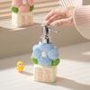 Soap dispenser creative flower lotion press bottle hand sanitizer bottle bathroom shower gel shampoo ceramic bottle bathroom