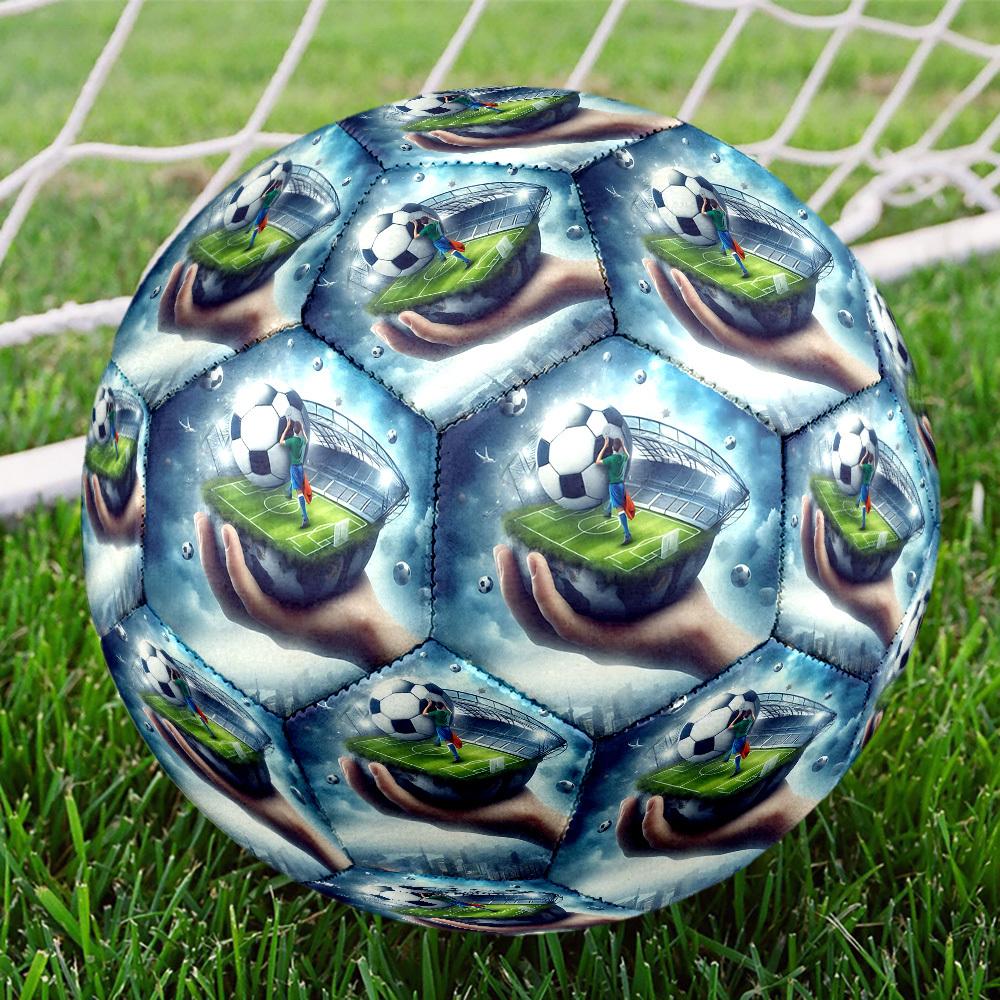 1pc Soccer Dream Hand Soccer Balls Size 5 Machine-Stitched Ball, Sports League Outdoor Match Football Training Ball Futbol Voetbal. Q61588 Size 5