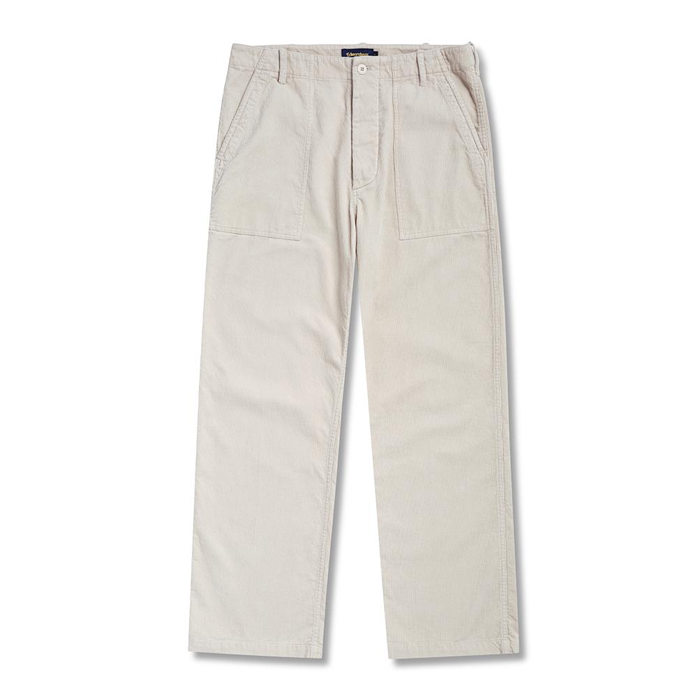 EDWARDMAX Corduroy Fatigue Pants 100% Cotton Cream