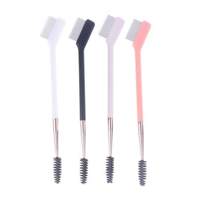 Double Headed Eyebrow Brush Steel Needle Eyelash Comb Contouring Eye Brow Eyeliner Makeup Brushes Eyes Blending Cosmetic Brushes