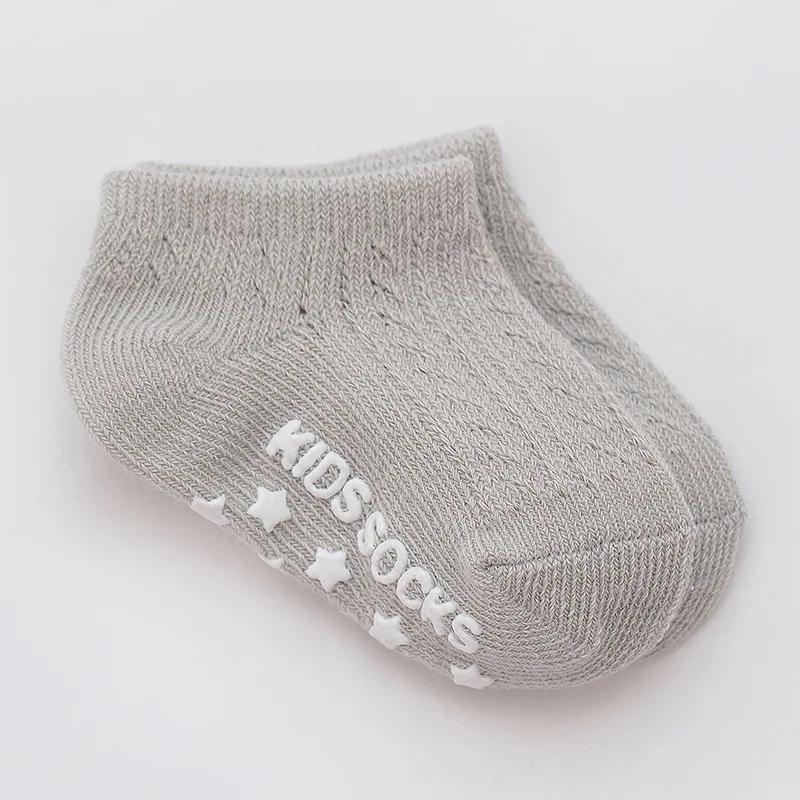 Summer Baby Cotton Thin Mesh Socks Comfy Breathable Kids Boys Girls Non-slip Floor Socks
