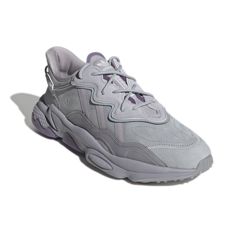 Adidas Originals Ozweego Woven Classic Cushioning Slip-Resistant Durable Low-Top Lifestyle Sneakers Unisex sneakers Gray Purple GY1027