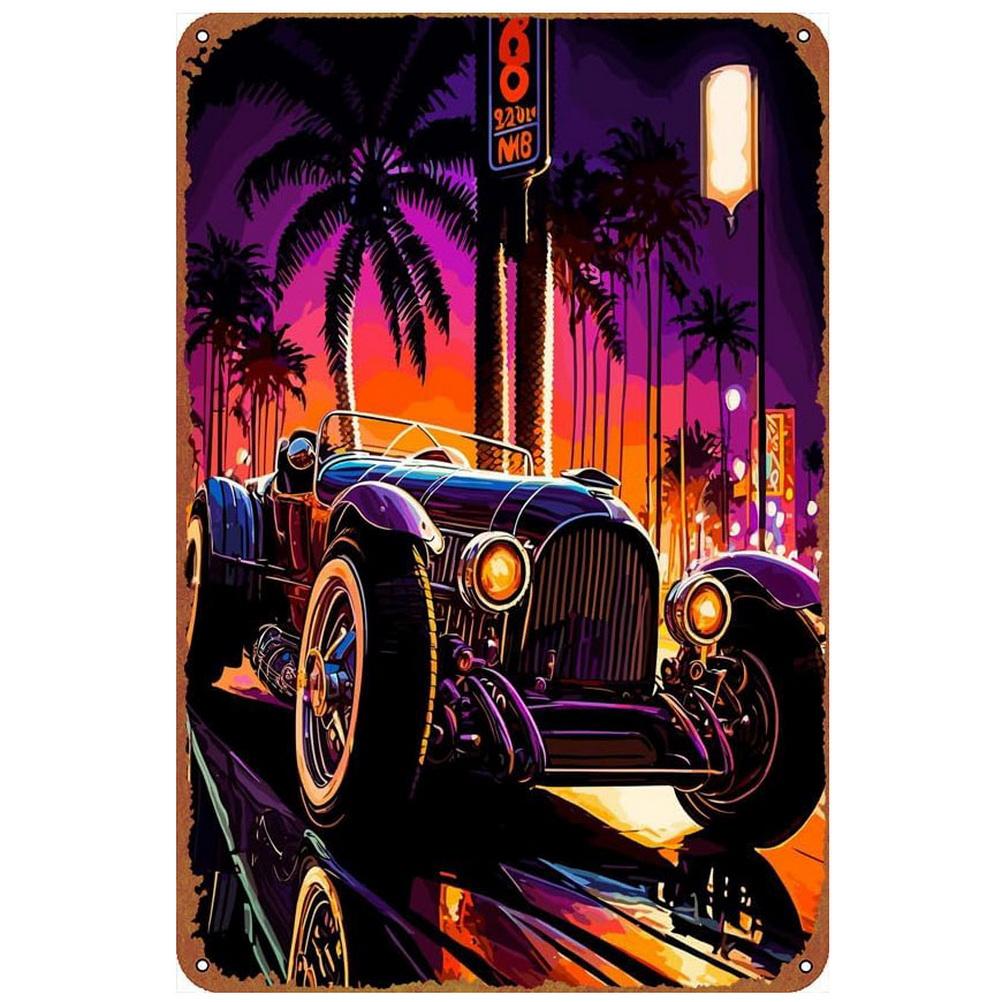 Metal Tin Signs Plaque Old Classic Cars Wall Decoration Vintage Art Posters Iron Painting for Man Cave Home Cafe Garage Club Bar
