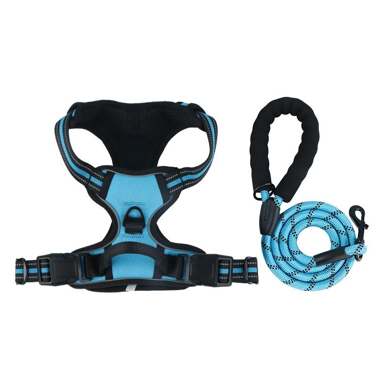 Pet Chest Back Explosion Proof Tank Top Reflective Dog Chest Back Large Dog Chest Back Traction Rope Set