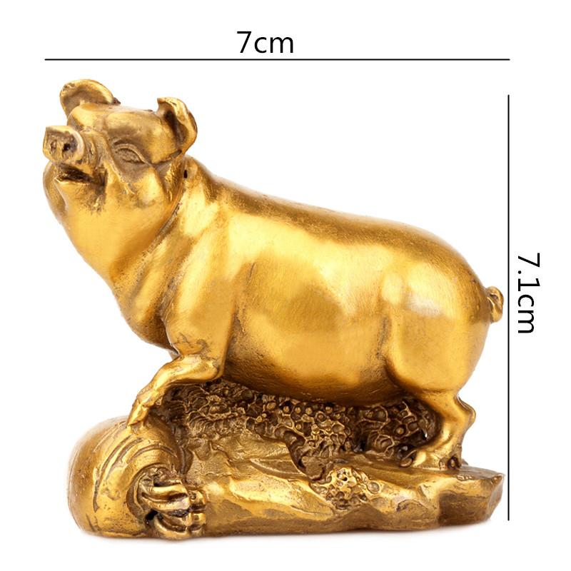 Kreative Retro Messing Tierkreiszeichen Simulation Tier Goldene Kleine Skulptur Handwerk Dekoration Chinesische Moderne Heimdekoration