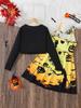 Girls' Halloween Pumpkin Jacket and Suspender Dress Set (Ages 8-12)