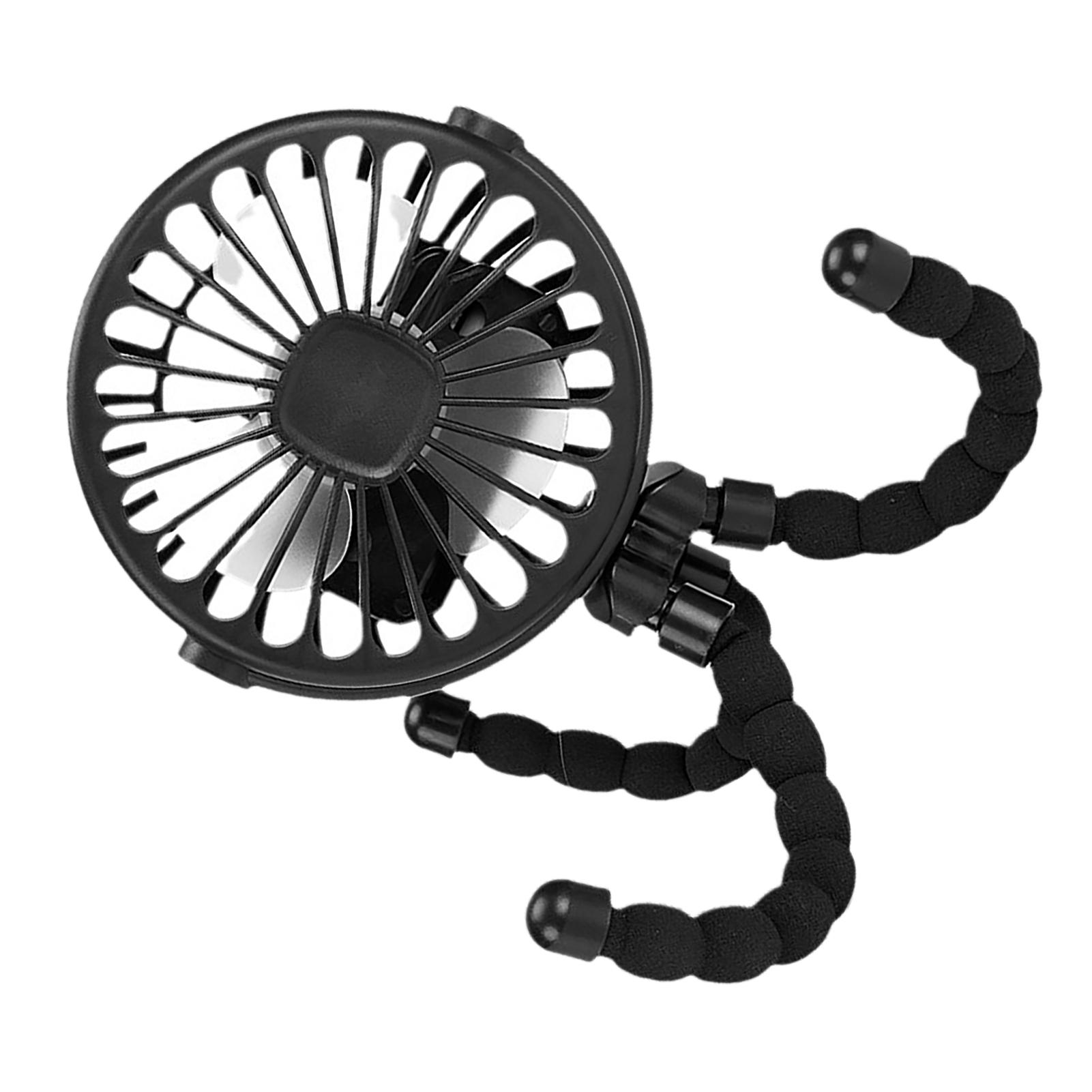 

Stroller Fan Battery Operated Flexible Tripod Clip On Fan Silent Baby Car Fan Portable Compact Cooling Fan for Travel