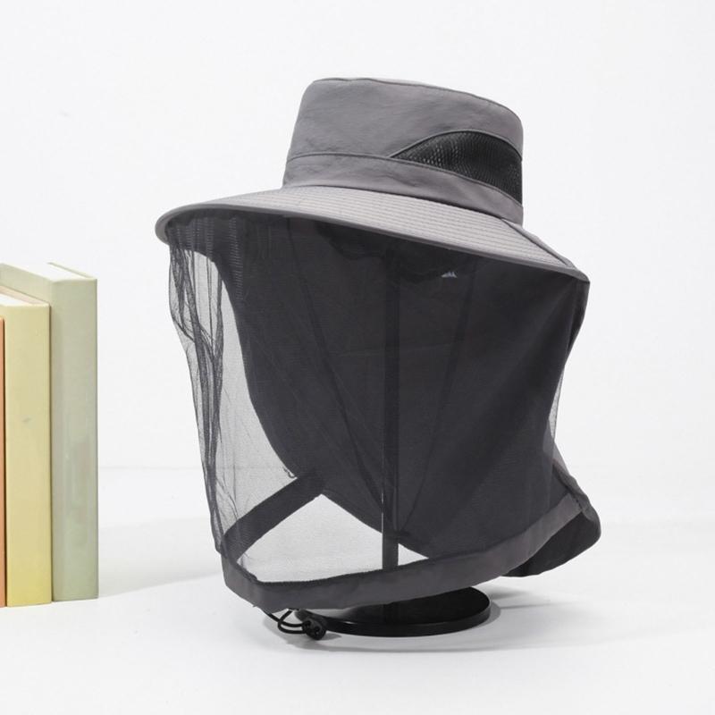 Breathable Insect Proof Face Cover Sun Protective Headgear For Fishing Gardening Outdoor Activity Lightweight Travel Hat