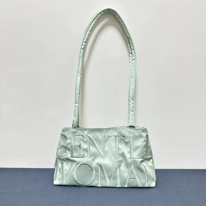 

Новая атласная сумка с вышивкой, сумка через плечо с буквой, сумка под мышкой, модная универсальная сумочка светло-зеленый