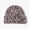 Winter outdoor knitted hat European and American fashion jacquard men's and women's brimless warm leopard print cold hat thickened ear protector wool