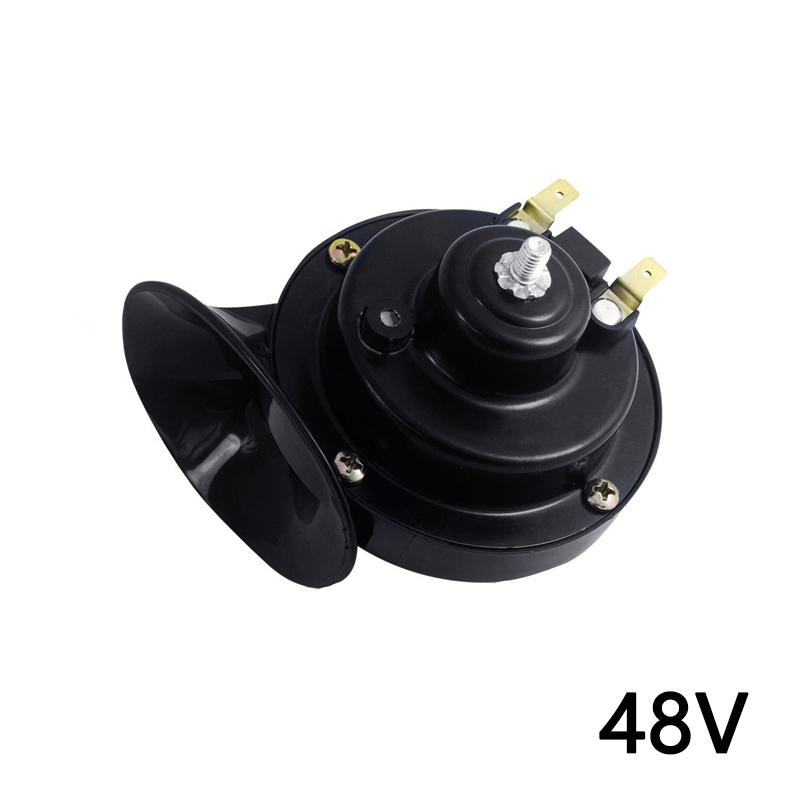 ABS 12V 48V 60V Motorcycle Waterproof Snail Horn Super Sound Monophonic Motorcycle Accessories Electric Moped Horn