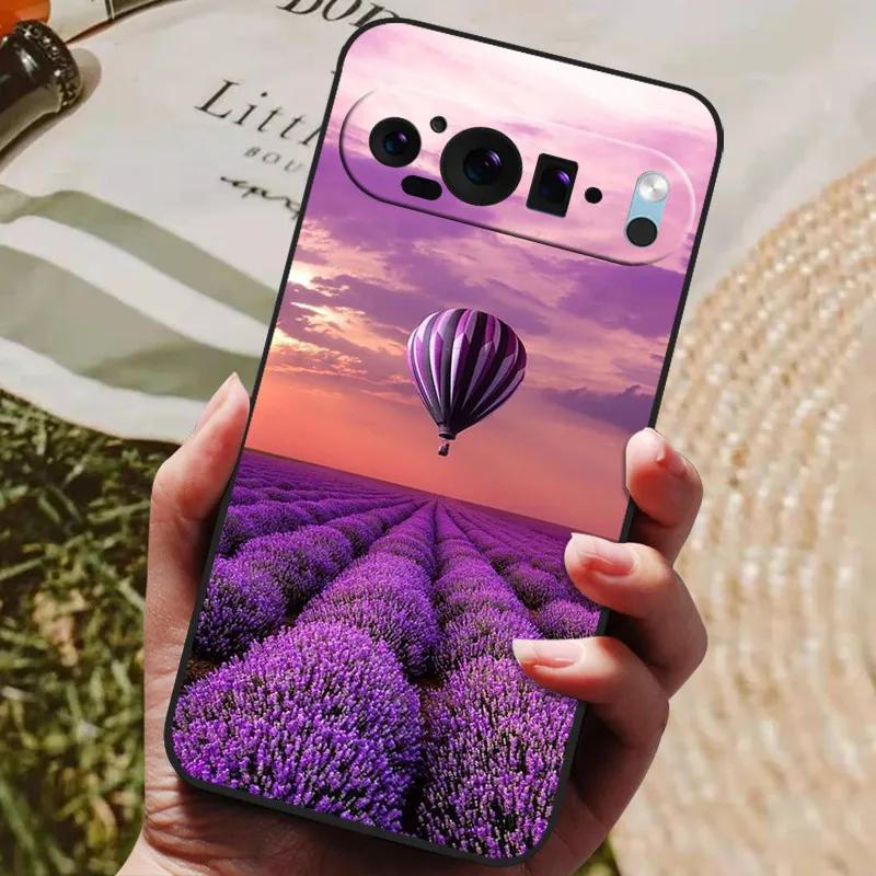 For Google Pixel 9 Pro XL Case Cool Painted Silicone TPU Soft Cover for Googe Pixel 9 9 Pro 8A Cases Black Protective Shells