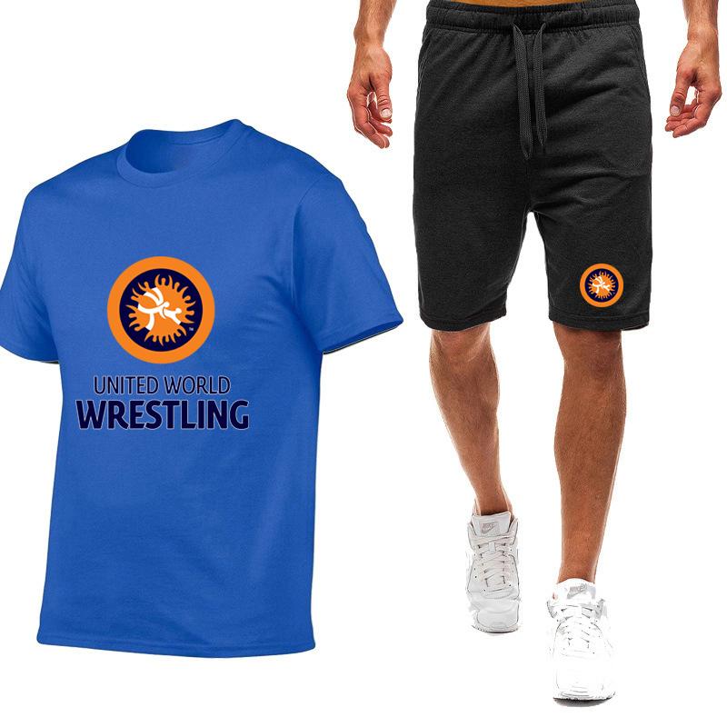 Summer Men's Short Sleeve Shorts Set Fashion Casual Street Quick Dry Sports Suits