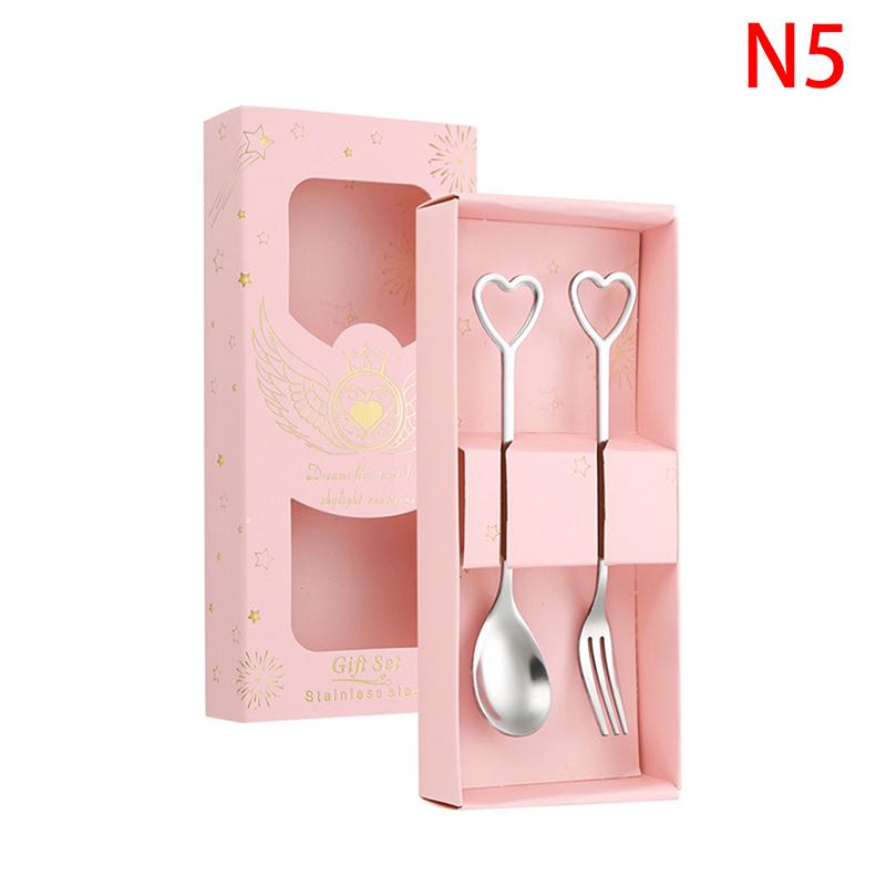 

Ложка-вилка из нержавеющей стали Милые сердечки Макарон Десертные ложки Фруктовые вилки Кофейная ложка Столовая вилка Посуда Украшения Подарки