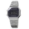 CASIO Digital Watch Vintage Series A168WEM-1 Silver Black Men Women Kids Overseas Model