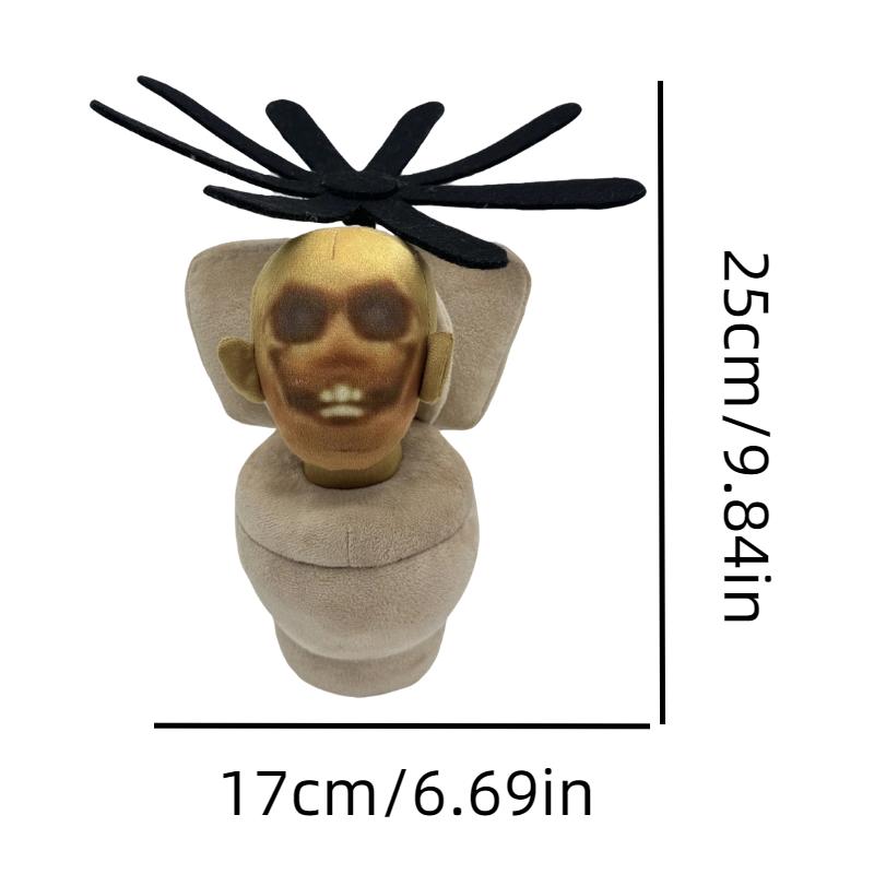 

Плюшевая игрушка для туалета Skibidi, мягкая кукла, реквизит для розыгрышей, забавное украшение для дома, подарок коричневый