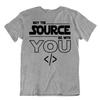 May The Source Be With You T-Shirt Funny Comic Tee Computer shirt