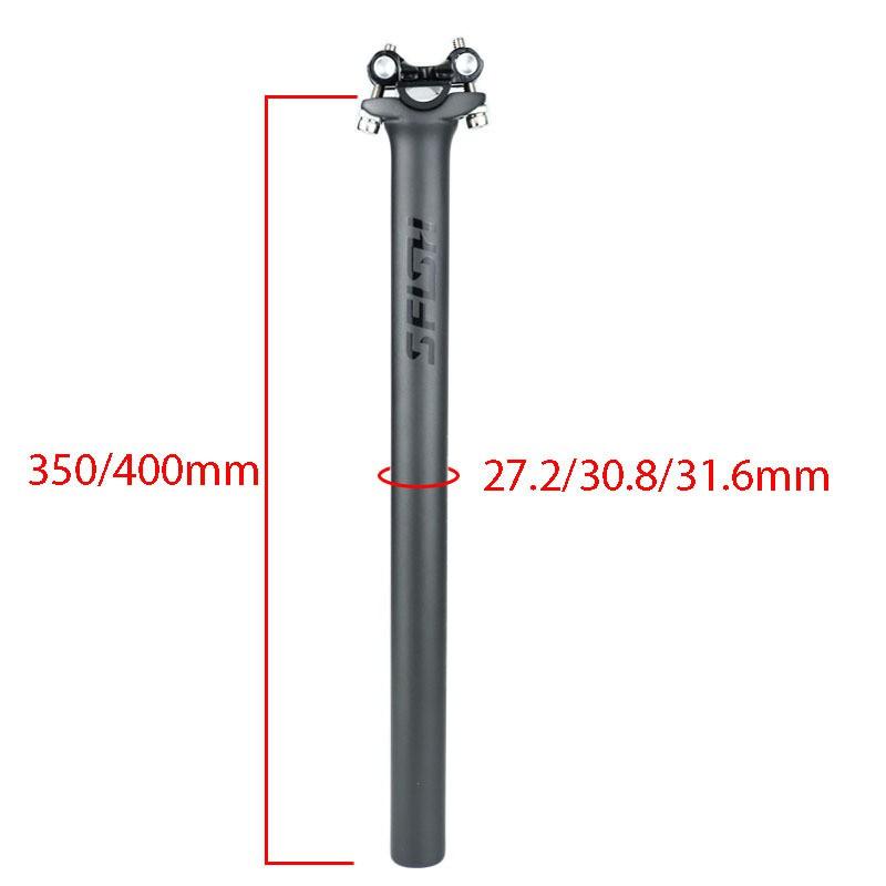 Carbon Fiber Bicycle Seat Post Mountain Road Bikes 27.2mm 30.8mm 31.6mm Diameter 350mm 400mm Length