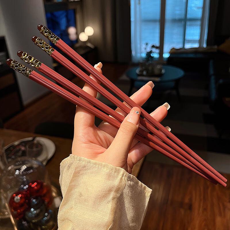 Elegant Alloy Chopsticks with Gold Crown Design