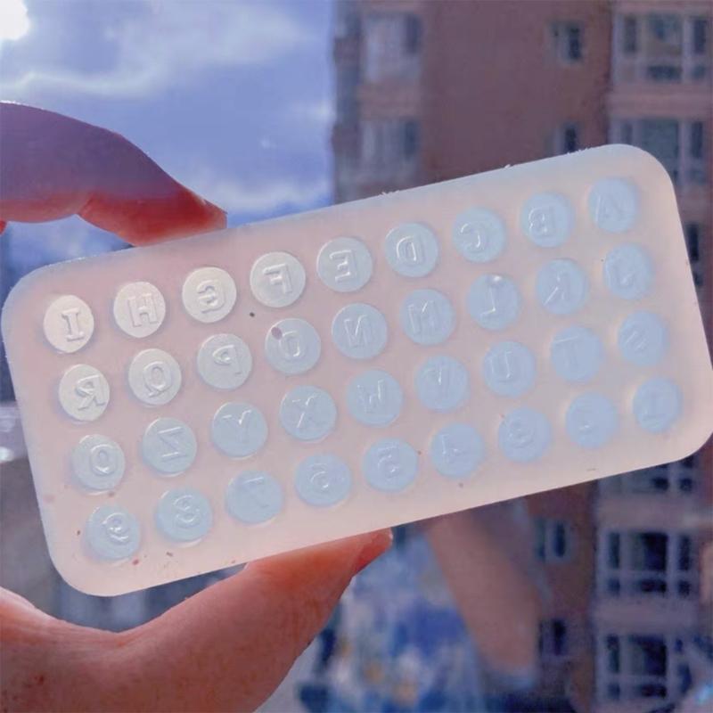 DIY Filler Letter Number Quicksand Silicone Epoxy Mold DIY Keychain Pendant Jewelry Crafting Mould for Valentines Gift