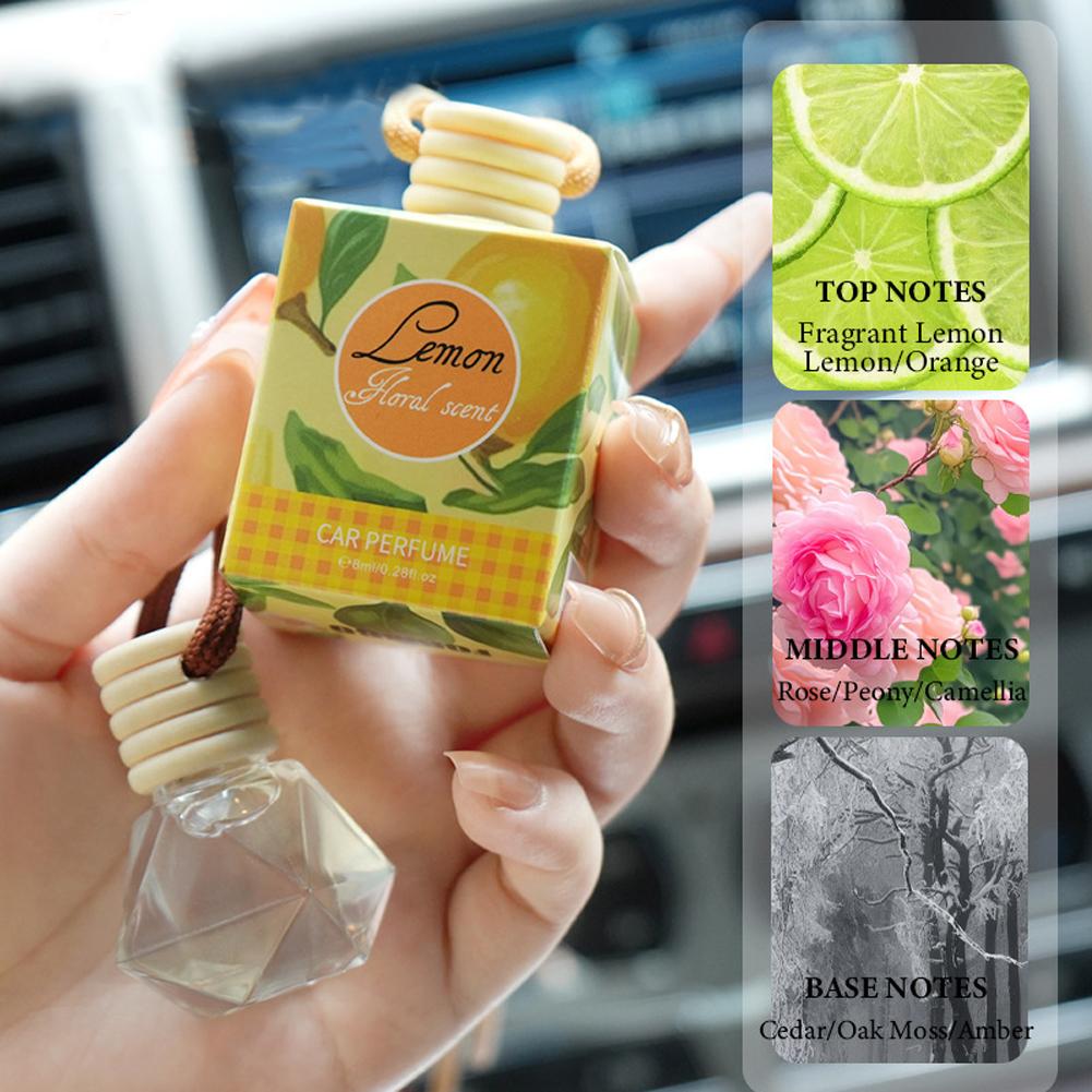 Long Lasting Fragrance Suitable Car Hanging Air Freshener Bottle for Car Home Office Bathroom Bedroom Car Interior Aromatherapy