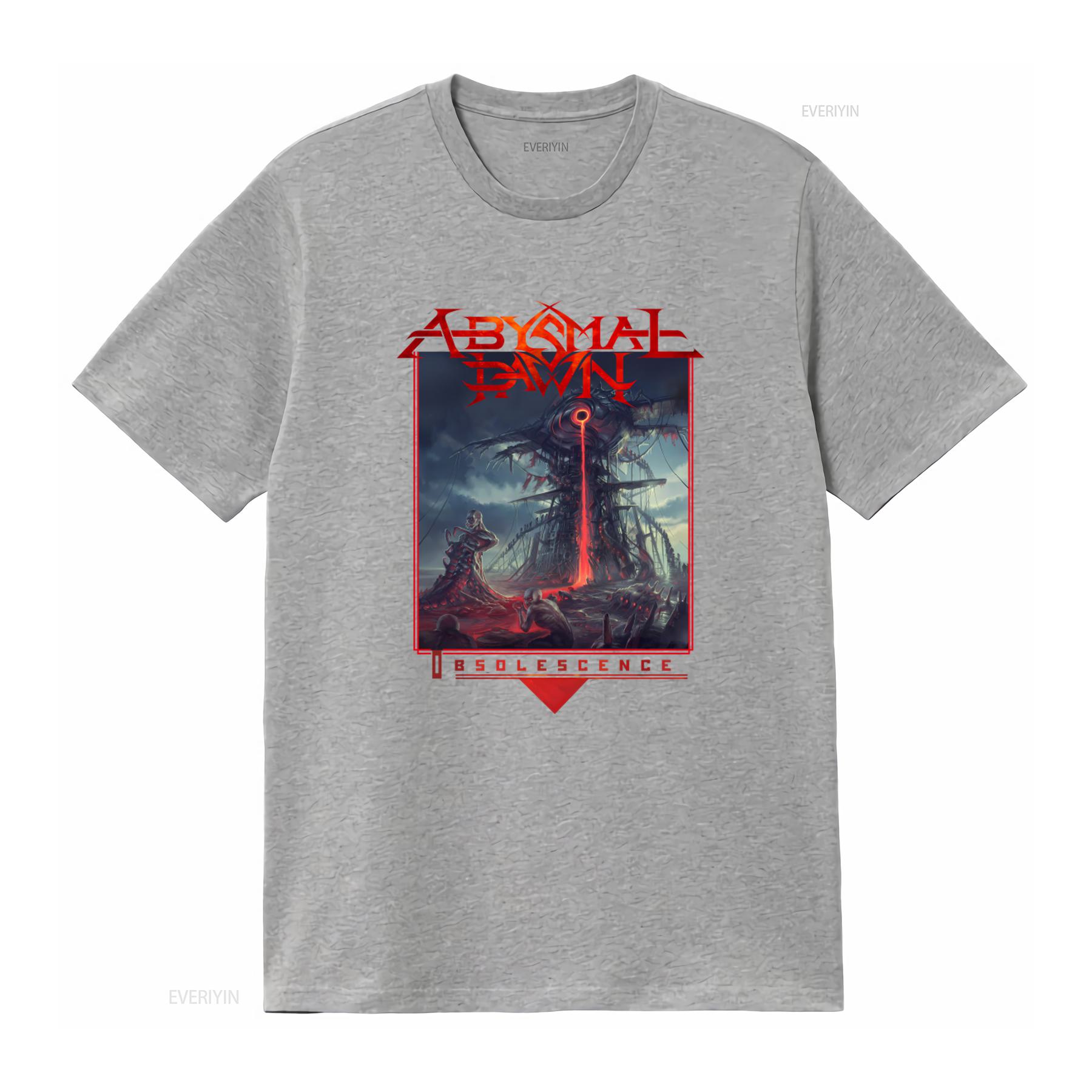 ABYSMAL DAWN Obsolescence T Shirt Dark Gothic and Edgy Design for Metal Fans vintage Washed graphic Comfortable S