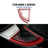 Kohlefaser Für BMW 1er E82 E88 2008-2013 Zubehör Auto Schaltknauf Seitenleiste Aufbewahrungsbox Rahmen Aufkleber Zubehör