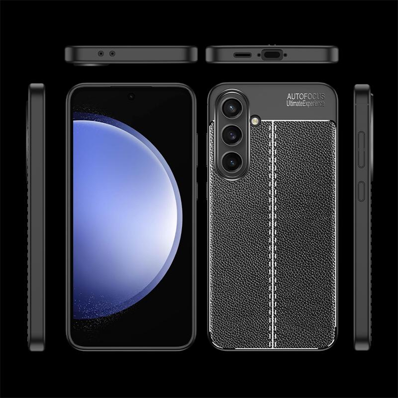 For Samsung S24 FE Case Cover Samsung S24 FE Capa New Shockproof TPU Phone Back Bumper Leather Fundas Samsung Galaxy S24 S 24 FE