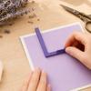 Easy-to-Carry Positioning Kit 7Pcs Paper Crafting Alignment Guides, L-Shaped Ruler Tool with Storage Box, Multi-Size Measuring Guide Scrapbooking Card