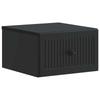 Wall Mounted Nightstand Black 33 X 34.5 X 20 Cm