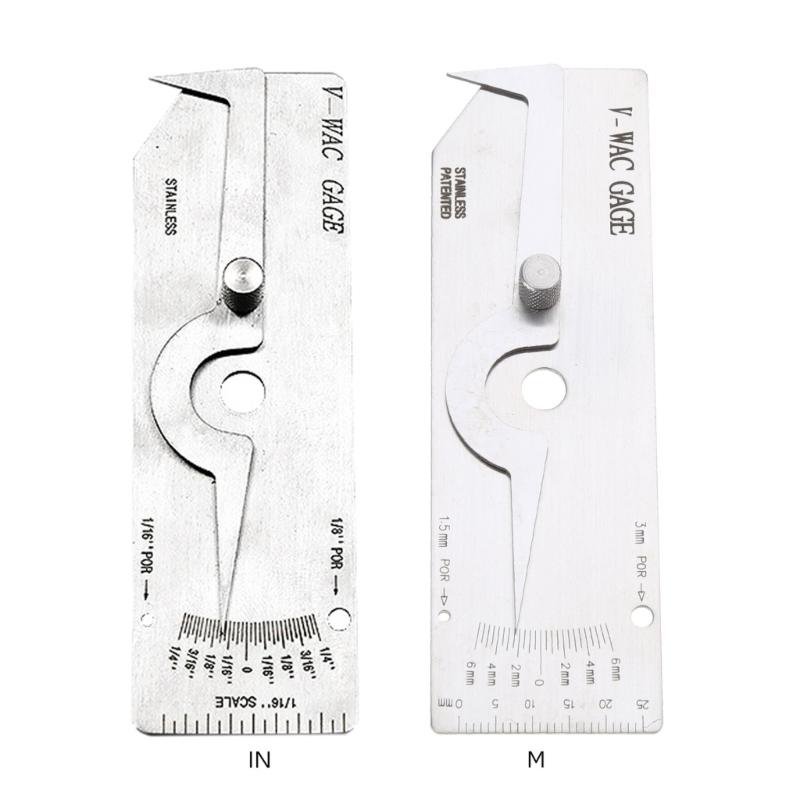 Metric Imperial Welding Gauge Biting Edge Undercut Inspection Height Depth Weld for Woodworking Home Decoration