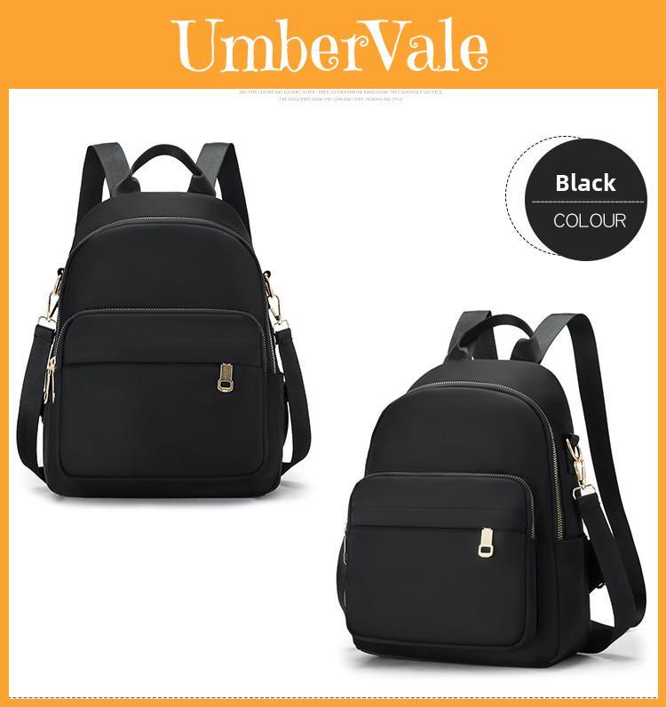 Oxford Cloth Casual Travel Backpack For Women With Large Capacity And Zipper Closure