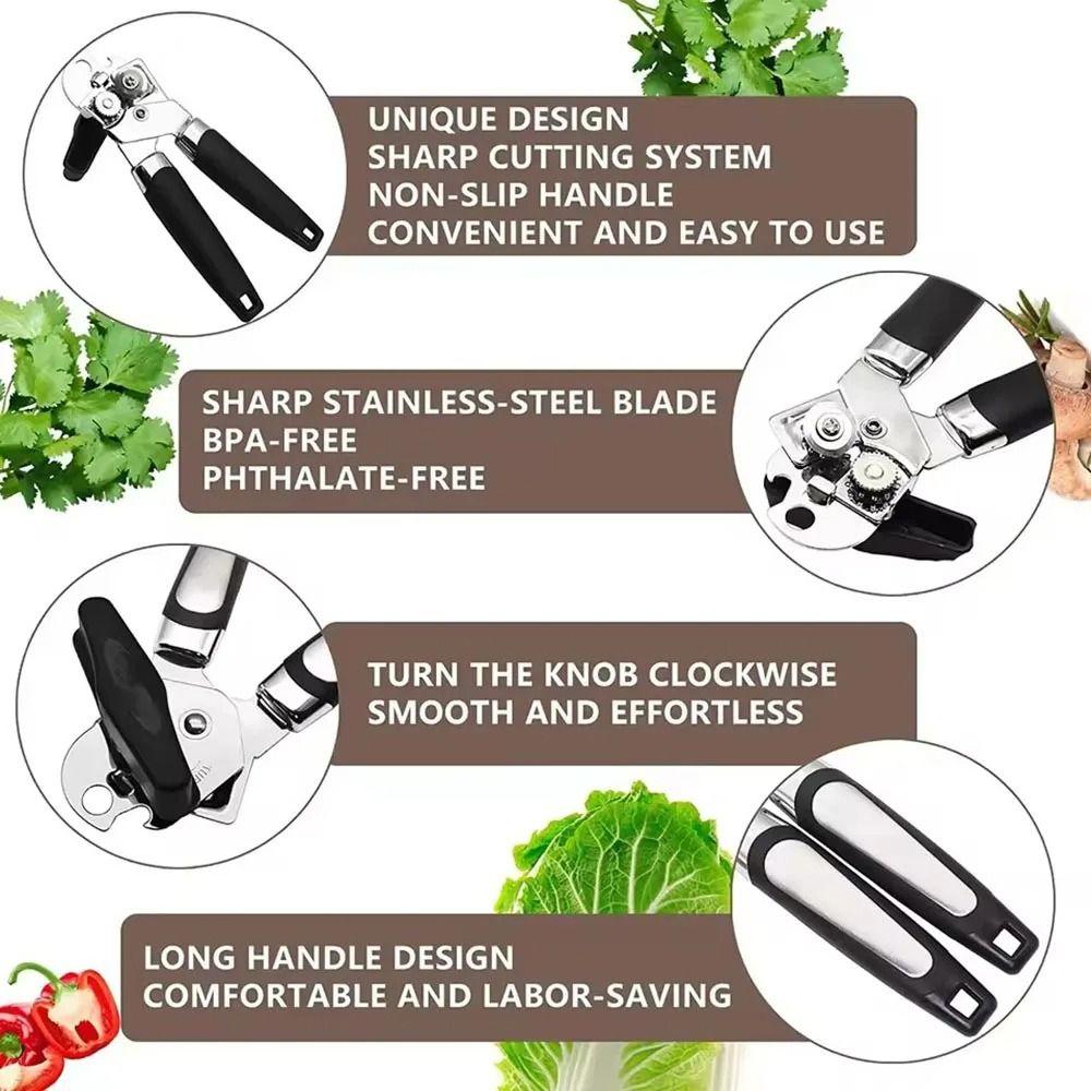 1Pcs Side Cut Jar Opener Professional Tin Bottle Opener New Manual Can Opener  Kitchen Gadget