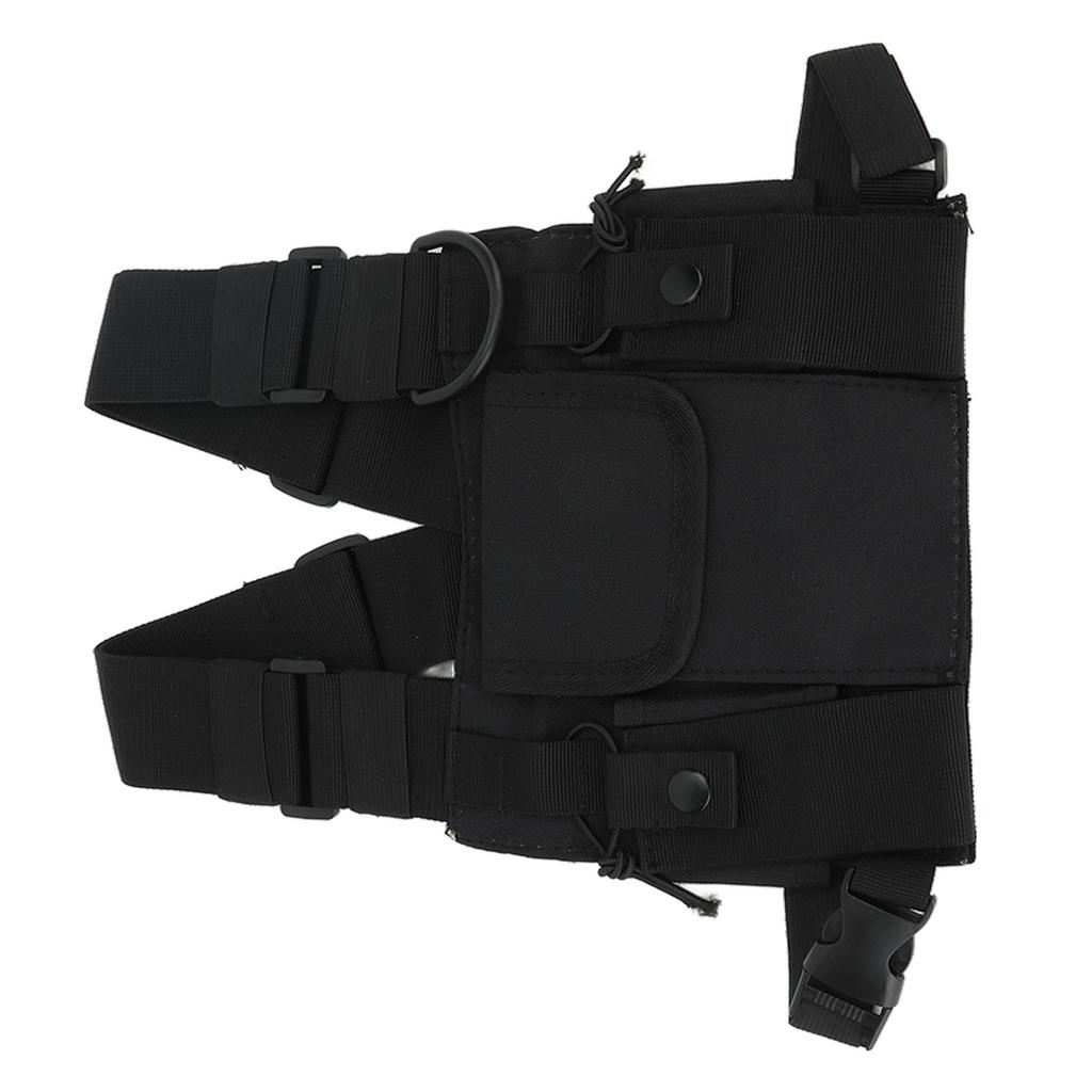 Multifunctional Chest Pack Front Chest Backpack Running Vest Bag for Men and Women Black