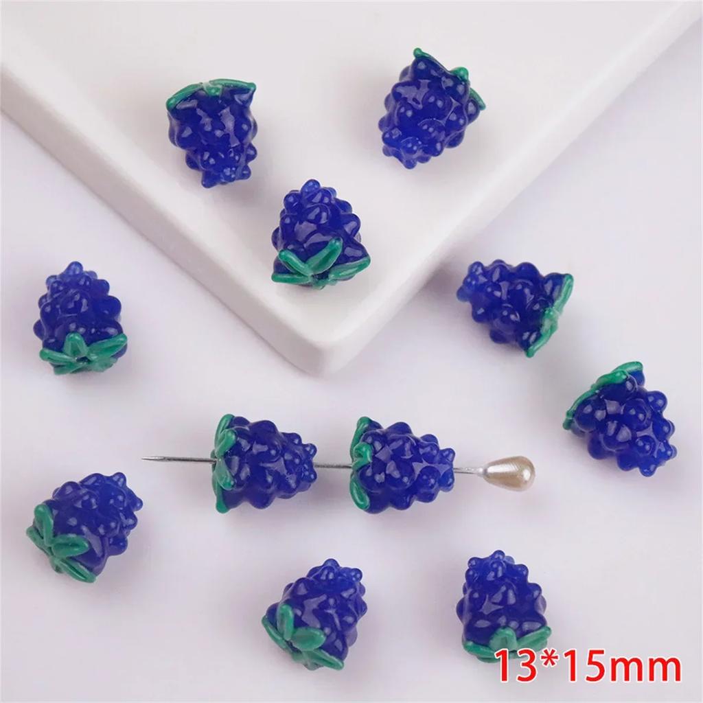 SG14 2Pcs Mini Cartoon Multicolored Cute Fruit Glass Beads Fruits Handmade Raspberries DIY Bracelet Earrings Trend Accessories
