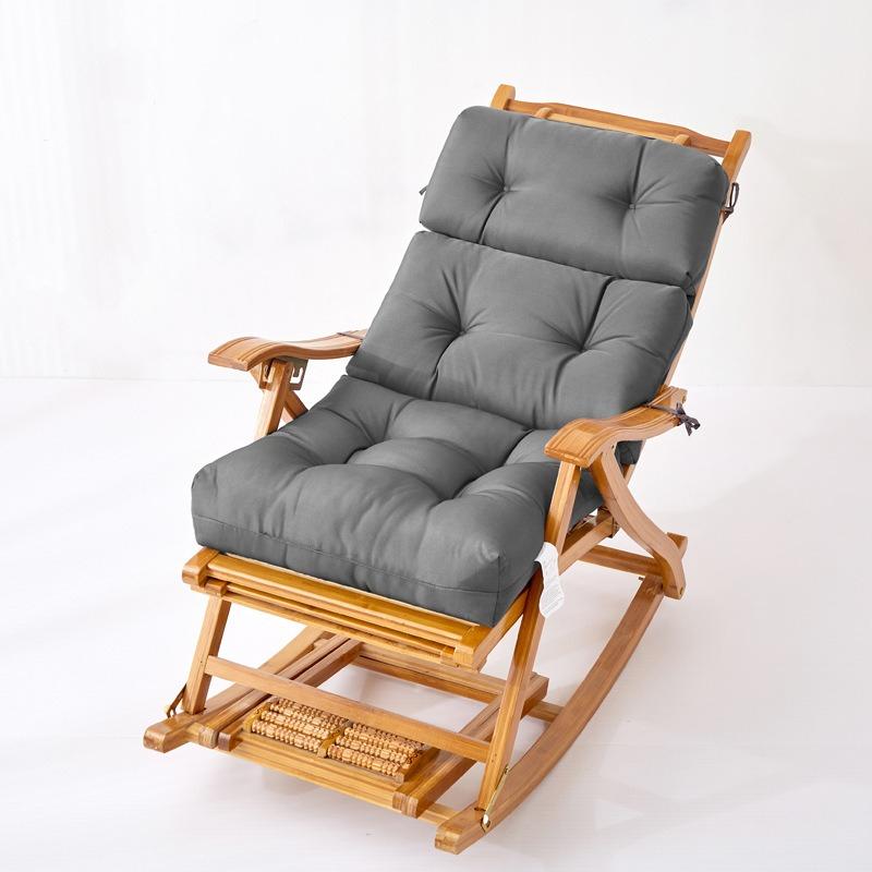 Rocking Chair Seat Cushion Garden Chair Seat Mat Thickened Silk Cotton Filling Soft Strap Tying Rope Four Season Universal Lounge Chair Cushion