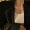 Light Luxury Niche Hollow Love Necklace Female Ins Japanese and Korean Version Simple Design Pendant Collarbone Sweater Chain