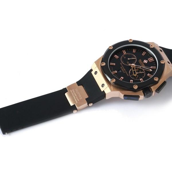 Valkyrie Das Chrono [New Product] V-7075GBB (Gold Black 18K Gold Plated Product) + Black Metal Band + Silicone Band,Korean popular watches