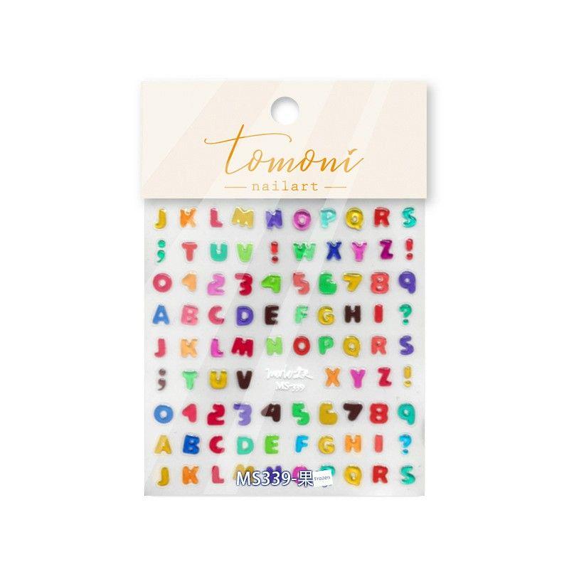 

Cute Jelly Letter Nail Art Sticker Tomoni No Loss Cooperation Japanese Cartoon Dot Symbol Nail Stickers Jelly letters MS339
