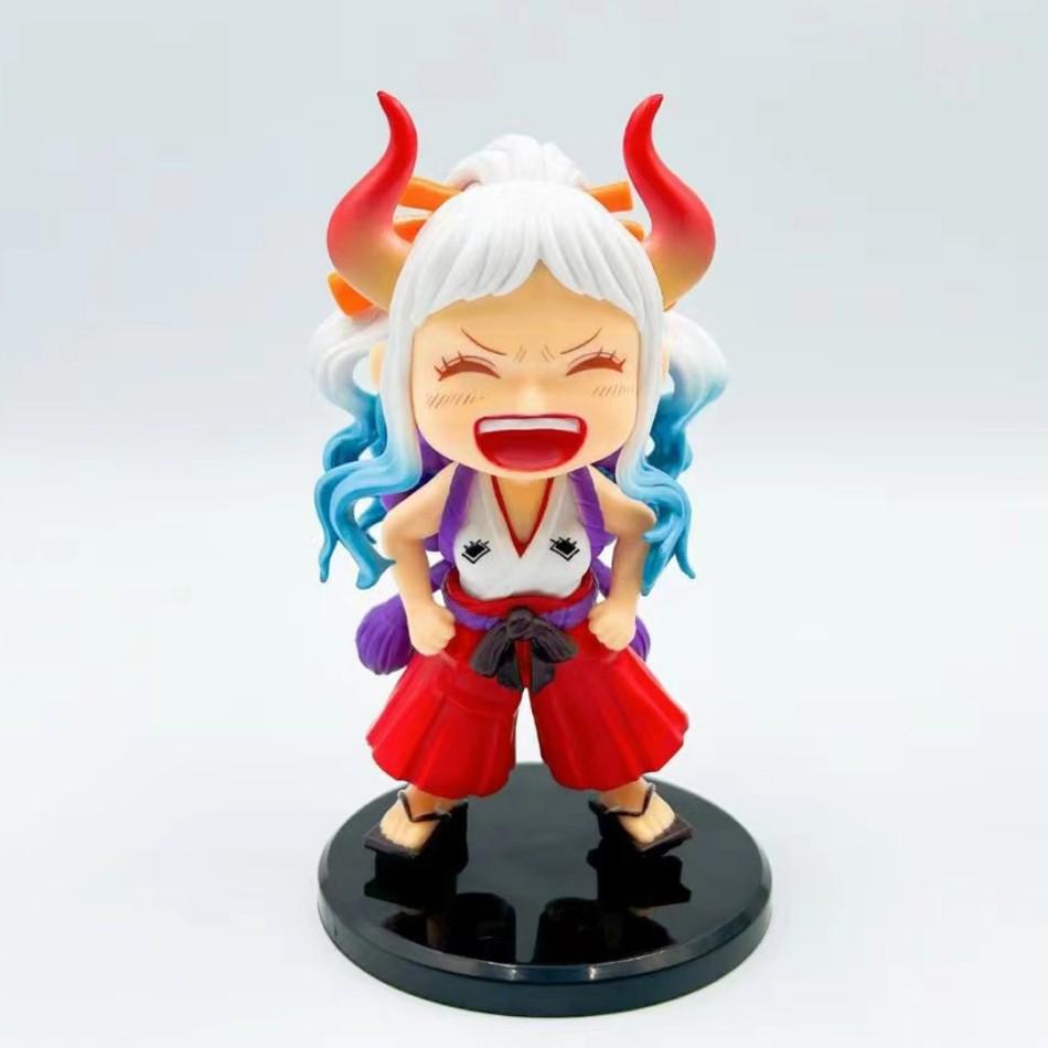 1-2Pcs One Piece Anime Figure Doll Portgas D Ace Yamato Q Version Model Decor Peripheral Ornament Children Charm  Gifts Toys