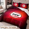 PSV Eindhoven FC Printed Bedding Set Custom Name Text 1 Duvet Cover 2 Pillowcases For Bedroom