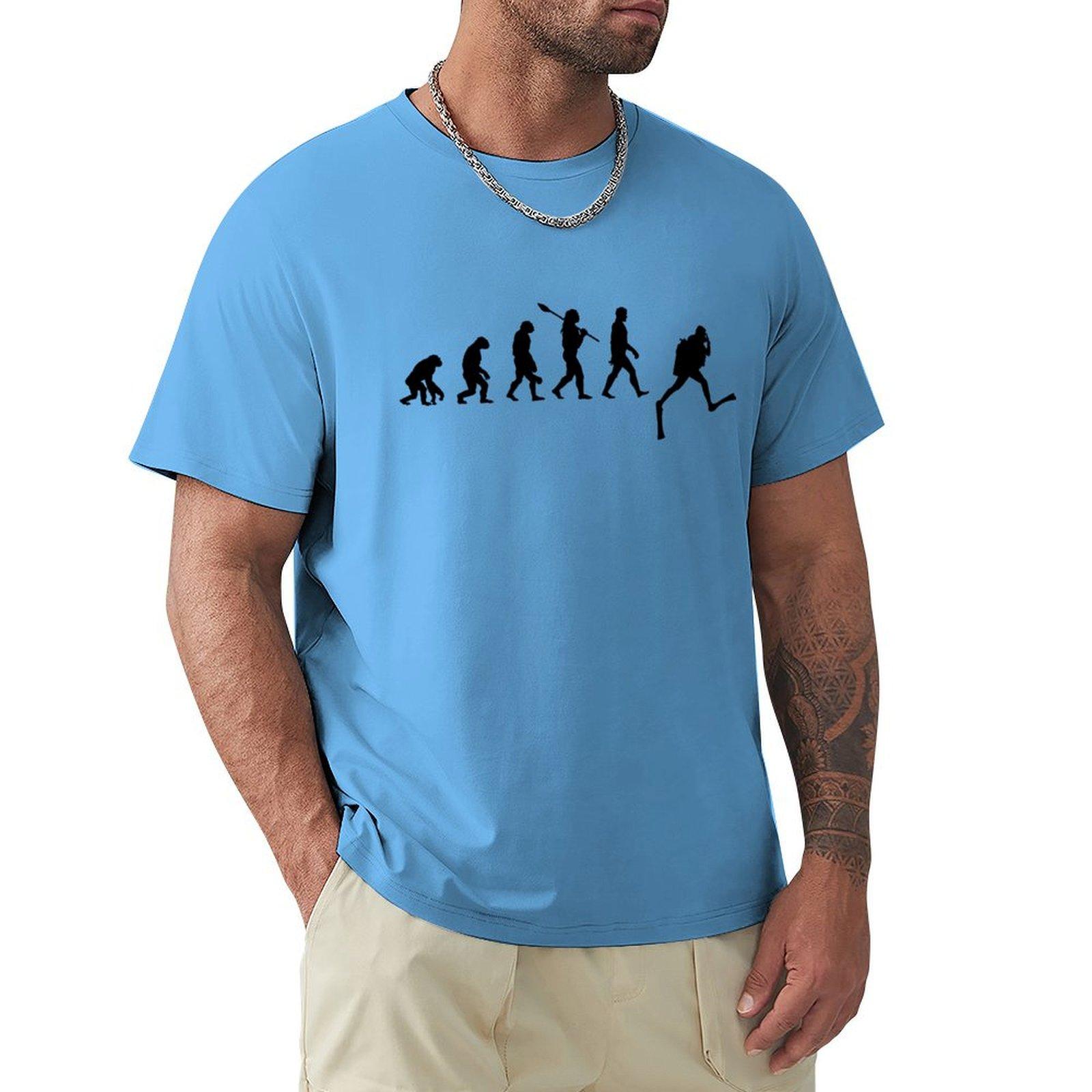Scuba Diving Evolution T-Shirt heavyweights funnys baggy shirts mens plain t shirts S