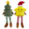 Christmas Stuffed Animal Plush Toy Christmas Tree And Star Shaped Dolls Christmas Gifts For Kids Boy Girls Xmas Long-legged Doll