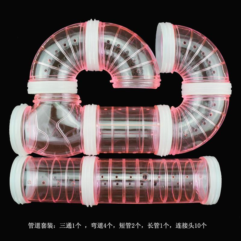 Hamster Coop External Pipelines Can Be Randomly Spliced DIY Landscape Design Pipes Hamster Cage Modification Movement Tunnel