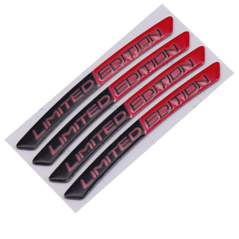 

4Pcs LIMITED EDITION Logo Wheel Hub Decoration Aluminum Sticker Suitable For Car Wheel Arch Modification Accessories